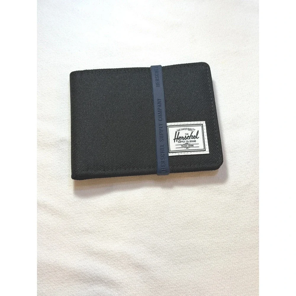 Herschel Supply Co. Charlie Cardholder Mens OS Black NEW Bifold Canvas